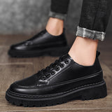 Vipkoala High Quality Leather Men Shoes Autumn Work Safety Casual Wear-resistant Shoes Sneaker Fashion Flats Loafers Moccasins Size 39-44