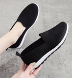 Vipkoala Spring and autumn elderly women's shoes casual shoes non slip soft soled cloth shoes comfortable fashion single shoes woven casu