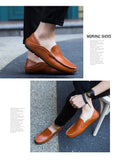 Vipkoala New Fashion Leather Men Shoes Casual Flat Men Shoes Breathable Loafers Men Genuine Leather Moccasins Comfortable Plus Size 38-46