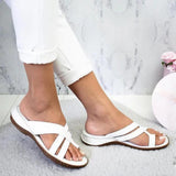 Vipkoala Women Summer Slippers Wedges Platform Ladies Shoes Croess-tied Femme Slides Outside Fashion Girls Sandals