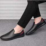 Vipkoala Soft Driving Shoes Genuine Pu Leather Shoes For Men Sneakers Male Adult Handmade Slip On Flat Boat Shoes Man Footwear