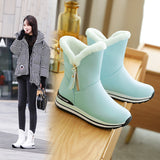 Vipkoala INS Women Ankle Boots 22-26cm Thick Snow Boots Ankle Boots for Women Winter Boots Women Outdoor Warm Shoes Ankle Boots for Women