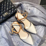 Vipkoala Platform Women Sandals Spring Buckle Strap Low-heeled Shoes Women Ankle Strap Heels Summer Fashion Platform Slippers