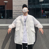 Vipkoala Summer Jacket Men Multi-pockets Sun Protection Jackets High Quality Light Thin Coat  Men Clothes veste americaine baseball