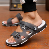 Vipkoala Summer Casual Shoes New Men Sandals Gladiator Sandals Open Toe Platform Outdoor Beach Sandal Rome Footwear Black Trendy Summer Fits