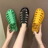 Vipkoala Summer Women Shoes Sandals Slippers Dual Wear Roman Shoes Hollow Out Flip Flop Slides Chaussures Femme Flat Beach Sandals