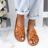 Vipkoala Women Summer Slippers Wedges Platform Ladies Shoes Croess-tied Femme Slides Outside Fashion Girls Sandals