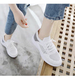 Vipkoala Women's Shoes Spring White New Breathable Sports Mesh Versatile Summer  Hollow Walking Flying Woven No-slip Ladies Sneakers