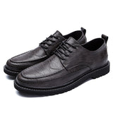 Vipkoala New Men's Quality Leather Shoes British Business lace up fashion black Soft Leather Man Split Leather Dress Shoes men