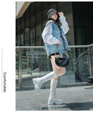 Vipkoala Boots Sexy High Boots Knee-high High Heels For Women Fashion Shoes Spring Autumn Booties Female Plus Size 35-43