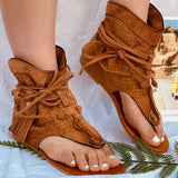 Vipkoala Summer Women Sandals Retro Clip Toe Ladies Gladiator Sexy Vintage Boots Casual Tassel Rome Beach Woman Shoes Female New