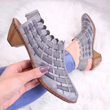 Vipkoala New Women Sandals Summer Fashion Stitching Ladies Heel Shoes Female Casual Sandalias Mujer Size 34-43