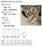 Vipkoala Ladies Rhinestone High Heels Shoes Women Pumps Fashion Soft Leather Heels Shoes Woman Pointed Toe Non-slip Brand Plus Size Valentines Day