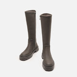 Vipkoala Women Knee High Boots Winter Plush In Keep Warm Thick Bottom Women Shoes Round Toe Crude Heel Classics Fashion Botas De Mujer