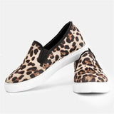 Vipkoala Leopard Print Casual Canvas Shoes Spring Comfortable Ladies Slip On Loafers 35-43 Large-Sized Outdoor Female Sneakers