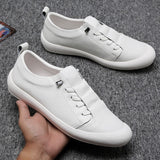 Vipkoala Men Sneakers New Genuine Leather Shoes Casual Male Footwear Fashion Brand White Shoes Mens Cow Leather Sneakers White ShoesAdult