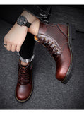 Vipkoala Autumn Winter Fashion Men Motorcycle Boots Genuine Leather Ankle Chelsea Boots Men Shoes Vintage Classic Men Leather Ankle Boots