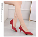 Vipkoala Luxury High End Ladies Shoes High Heels Wedding Shoes Women Pumps Stiletto 5CM Leather Pumps Woman Big Size 42/43 High Heels