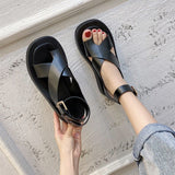 Vipkoala INS HOT Women's Sandals Summer Solid Color Comfortable Female Beach Shoes Chunky Sandals For Woman Non-Slip Shoe