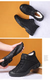 Vipkoala Men Winter Snow Boots Waterproof Leather Sneakers Super Warm Men's Boots Outdoor Male Hiking Boots Work Shoes