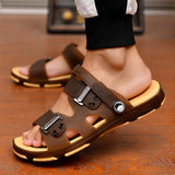 Vipkoala Summer Casual Shoes New Men Sandals Gladiator Sandals Open Toe Platform Outdoor Beach Sandal Rome Footwear Black Trendy Summer Fits