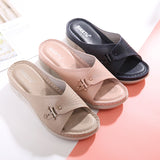 Vipkoala Summer Shoes Women Slippers Thick Sole Women Slippers Flat Summer Holiday Shoes Soft Slides Pink Blue