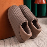 Vipkoala Heel Waterproof Cotton Slippers Women Thick Sole Winter Plush Warm Couple Home Home EVA Indoor and Outdoor Wear Men YK-10005