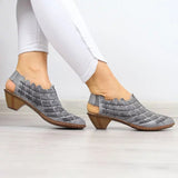 Vipkoala New Women Sandals Summer Fashion Stitching Ladies Heel Shoes Female Casual Sandalias Mujer Size 34-43