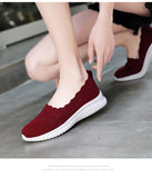 Vipkoala Sneakers Female Flat Soft Comfortable Fashion Lightweight Pumps Shoes Joker Slip-on Super Light Casual Vulcanize Shoes Woman Red