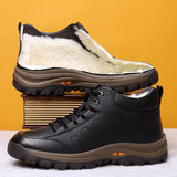 Vipkoala Men Snow Boots Warm Comfortable Winter High Quality Ankle Boots Fashion Plush Warm Outdoor Men Boots Male Winter Shoes