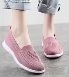 Vipkoala Spring and autumn elderly women's shoes casual shoes non slip soft soled cloth shoes comfortable fashion single shoes woven casu