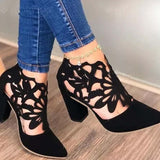 Vipkoala Brand New Female Classic Retro Concise Sandals Pointed Toe Thick High Heels Women Sandals Summer Women Shoes