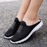 Vipkoala Fashion New Casual Slip On Half Shoes For Women Breathable Lightweight Woman Flats Chaussure Zapatillas De Mujer Deportiva