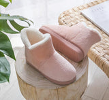 Vipkoala Women Winter Slippers Warm Plush Slip-on Couples Home Floor Shoes Anti-slip Comfortable Flats Female Warm Faux Fur Slippers