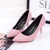 Vipkoala High Heels Woman Shoes Plus Size OL Office Lady Shoes Faux Suede Pointed Toe Dress Shoes Basic Pumps Women Boat zapatos mujer