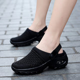 Vipkoala Women Mesh Shoes Heighten Air Cushion Ladies Shoes Platform Walking Sports Sandal Comfy Casual Breathable Wedges Slippers