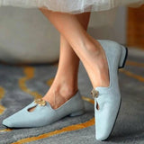 Vipkoala Ladies Flat Shoes Round Toe Solid Color Single Shoes Retro Elegant Shoes Casual Office Shoes Lazy Shoe Covers Wear Shoes Women