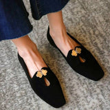 Vipkoala Ladies Flat Shoes Round Toe Solid Color Single Shoes Retro Elegant Shoes Casual Office Shoes Lazy Shoe Covers Wear Shoes Women