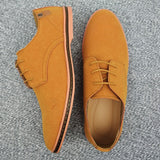 Vipkoala Spring Suede Leather Men Shoes Oxford Casual Shoes Classic Sneakers Comfortable Footwear Dress Shoes Large Size Flats