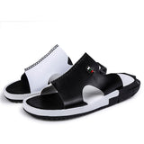 Vipkoala Men's Summer Sandals Original Leather Comfortable Slip-on Casual Sandals Fashion Men Slippers Zapatillas Hombre Size 38-47