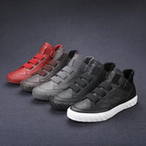 Vipkoala New Men's Fashion Shoes Black High Top Casual Shoes Men Wear-resisting Loafers Designer Leisure Vulcanized Shoes