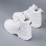 Vipkoala New Women's Casual Sneakers; Winter Sneakers With Plush Fur; Warm Women's Shoes; Women's Shoes With Lacing; Women's Snow Boots