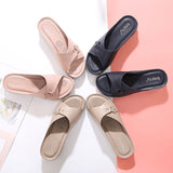 Vipkoala Summer Shoes Women Slippers Thick Sole Women Slippers Flat Summer Holiday Shoes Soft Slides Pink Blue