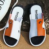 Vipkoala Men's Summer Sandals Original Leather Comfortable Slip-on Casual Sandals Fashion Men Slippers Zapatillas Hombre Size 38-47