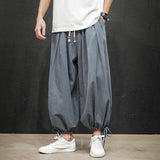 Vipkoala Men Harajuku Harem Pants Mens Summer Cotton Linen Joggers Pants Male Vintage Chinese Style Sweatpants Fashions