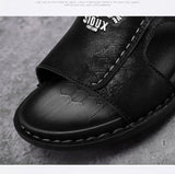 Vipkoala Big Size 47 Men Genuine Leather Sandals Summer Classic Men Shoes Slippers Soft Sandals Men Roman Comfortable Walking Footwea