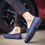 Vipkoala Men Loafers Shoes Genuine Leather Mens Driving Shoe Suede Boat Slip On Shoes Breathable Male Casual Flats Mocassin homme Blue