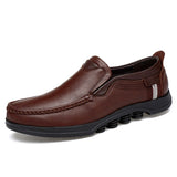 Vipkoala Genuine Leather Slip On Shoes Men Cow Casual Business Soft Black Brown Big Size 48 High Quality Autumn