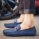 Vipkoala Men Loafers Shoes Genuine Leather Mens Driving Shoe Suede Boat Slip On Shoes Breathable Male Casual Flats Mocassin homme Blue