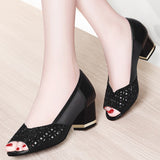 Vipkoala Plus Size Summer Women Sandals Bling Open Toe High Heels Hollow Out Pumps Woman Dress Shoes OL office Ladies Shoes zapatos mujer